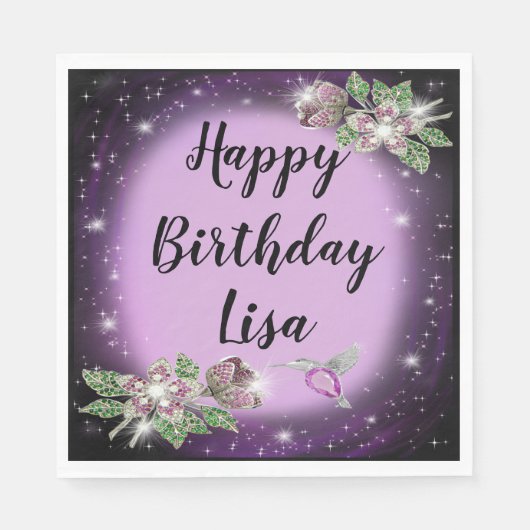 Paarse vogelpest servet (Voorkant)