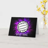 Paarse volleybal kaart (Gele Bloem)