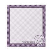 Paarse volleybal notitieblok (Voorkant)