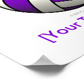 Paarse volleybal poster (Hoek)