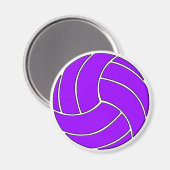 Paarse Volleybal sportspeler/coach Magneet (Voorkant / Achterkant)