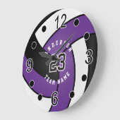 Paarse volleybalstijl met DIY-tekst Grote Klok (Hoek)