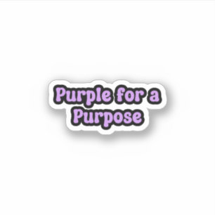 Paarse voor een doel Epilepsiebewustzijn Sticker