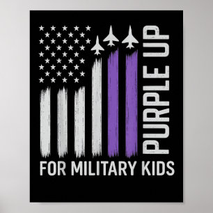 Paarse voor Kinder vlag VS Military Child Poster