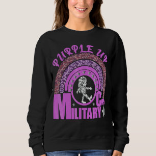 Paarse voor Military Child Military Kinder Maand 1 Trui