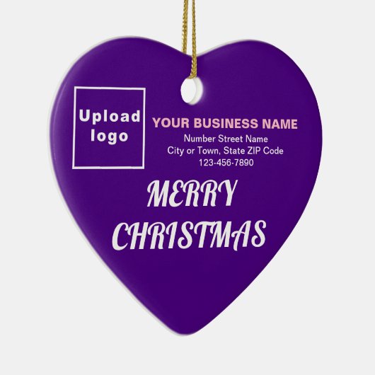 Paarse vorm van kerstmis keramisch ornament (Rechts)