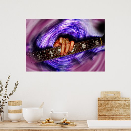 Paarse vortex - kunstdrukkunst poster (Keuken)