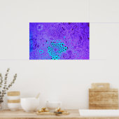 Paarse Vortex Maze Poster (Keuken)