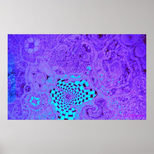 Paarse Vortex Maze Poster (Voorkant)