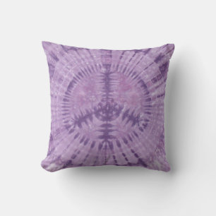 Paarse vredesgebaar Tie Dye American MoJo Pillow Kussen