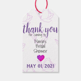 Paarse Vrijgezellenfeesten Labels met Twine Cadeaulabel