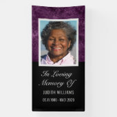 Paarse vrouw in liefdevolle memory grave Hoesje de Spandoek (Verticaal)