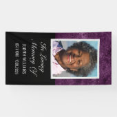 Paarse vrouw in liefdevolle memory grave Hoesje de Spandoek (Horizontaal)