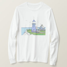 Paarse vuurtoren; Dames T-shirt met lange mouwen