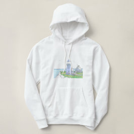 Paarse vuurtoren; dameshoodie hoodie