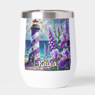 Paarse Vuurtoren w / Foxglove & Iris Gepersonalise