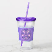 Paarse W1 Acryl Tumbler Acryl Drinkbeker (Achterkant)