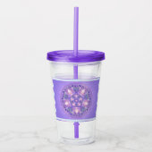 Paarse W1 Acryl Tumbler Acryl Drinkbeker (Voorkant)