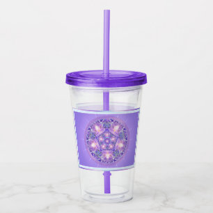 Paarse W1 Acryl Tumbler Drinkbeker