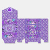 Paarse W2-gunstboxen Bedankdoosjes (Ongevouwen)