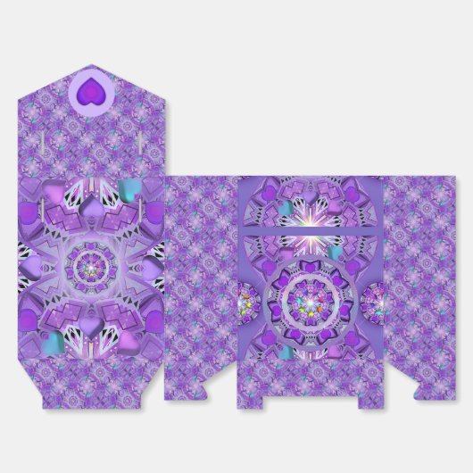 Paarse W2-gunstboxen Bedankdoosjes (Ongevouwen)