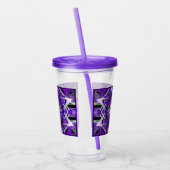 Paarse W3 Acryl Tumbler Acryl Drinkbeker (Links)