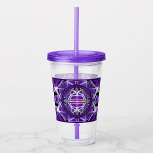 Paarse W3 Acryl Tumbler Acryl Drinkbeker