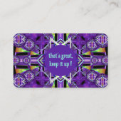 Paarse W3 award Visitekaartje (Achterkant)