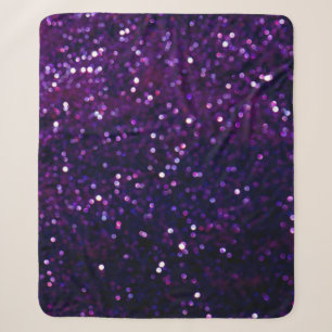 Paarse waas: Glitter Lights Achtergrond Sherpa Deken