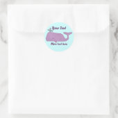 Paarse walvis Stickers (Tas)