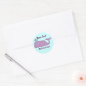 Paarse walvis Stickers (Envelop)