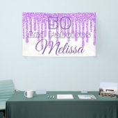 Paarse wasmachine 50 en verbluffend zeemannen spandoek (Beurs)