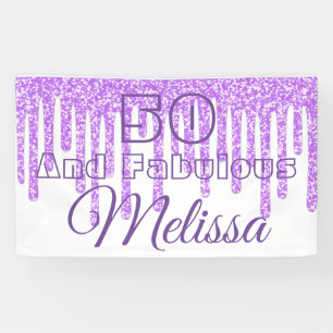 Paarse wasmachine 50 en verbluffend zeemannen spandoek