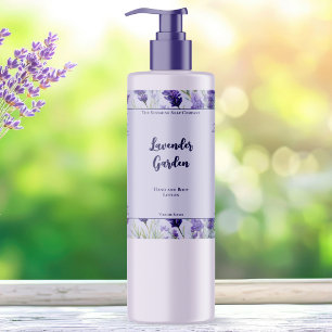 Paarse waterdichte lavendel cosmetica flesetiket sparkling wijnetiket