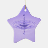 Paarse waterdruppelreflectie zonder zeeliefde keramisch ornament (Rechts)