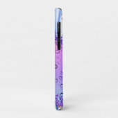 Paarse waterdruppels | Blauw en witte ombre Case-Mate iPhone Case (Achterkant/links)