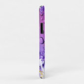 Paarse waterdruppels | Blauw en witte ombre Case-Mate iPhone Case (Achterkant/rechts)