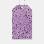 Paarse waterdruppels cadeaulabel (Voorkant)