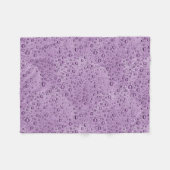 Paarse waterdruppels fleece deken (Voorkant (Horizontaal))