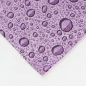 Paarse waterdruppels fleece deken (Hoek)