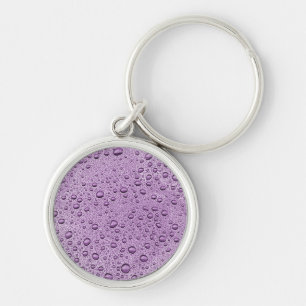 Paarse waterdruppels sleutelhanger