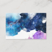 Paarse waterkleur 001 visitekaartje (Achterkant)