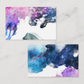 Paarse waterkleur 001 visitekaartje (Voorkant / Achterkant)