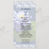 Paarse waterlelies in het Sunshine Wedding Program Programma (Voorkant / Achterkant)
