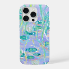 Paarse Waterlelies Phonehoes iPhone 15 Pro Hoesje