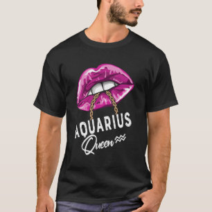 Paarse Waterman Koningin Zodiac Sterrenbeeld T-shirt