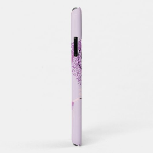 Paarse Waterverf Abstract patroonmonogram Case-Mate iPhone Case (Achterkant/rechts)