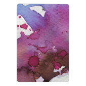 Paarse Waterverf Achtergrond Mini Klembord (Achterkant)