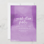 Paarse Waterverf Afbeeldingsfotografie Kaart (Achterkant)