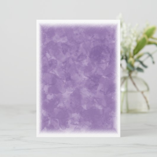 Paarse Waterverf Baby shower achtergrond Kaart (Staand voorkant)